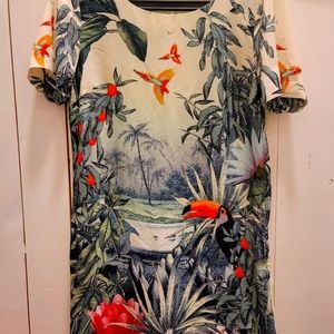 H&M Concious Collection Silk Tropical Dress